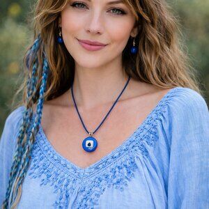 glass pendant necklace, fused art glass jewelry